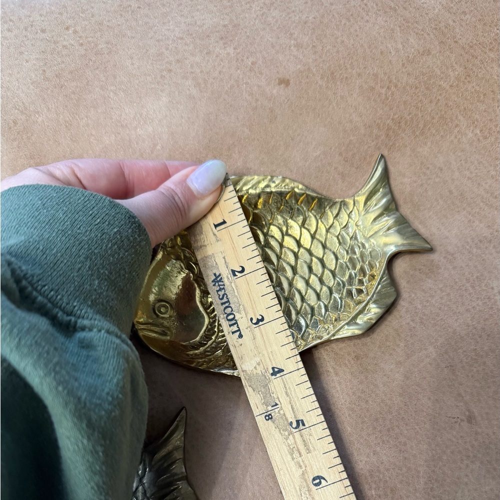 Two Vintage Hampton Brass Fish Dishes Made In India - Picture 7 of 7